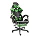 YXZN Chaise de Jeu inclinable Ergonomique de Style de Course avec Massage Fauteuil de Bureau de Soutien Lombaire pour Ordinateur chaises de Joueur e-Sports en Cuir PU avec Repose-Pieds