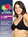 Fruit of the Loom Women's Cotton Stretch Extreme Comfort Bra, Black HUE/Sand/White 86CK, 36C, 1 Count (Pack of 3)