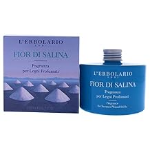 LErbolario - Fior Di Salina - Fragrance Wooden Reed Diffuser - Long-Lasting Citrus, Water Scent - Decorative, Room Fragrance for Bedroom, Bathroom Office, 6.7 oz, I0100089