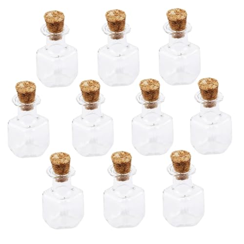 HOLIDYOYO Bottiglie Cubiche in Sughero Confezione Da 20 Piccoli Barattoli Bottiglie Artigianali Per Decorazioni