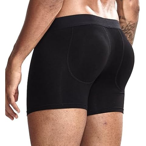 JOCKMAIL Mens Padded Boxer Briefs with Hip Pad Cover