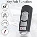 SUPALAND Key Fob Shell Case Replacement Fits for Mazda 3 6 Miata MX-5 CX-5 CX-9 2014 2015 2016 2017 2018 2019 Keyless Entry Remote Control 4 Button Pad Key Fob Cover
