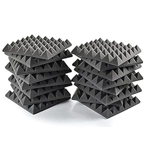 AcousPanel Akoestische schuimplaten piramideschuim, 245 x 245 x 40 mm, antracietgrijs