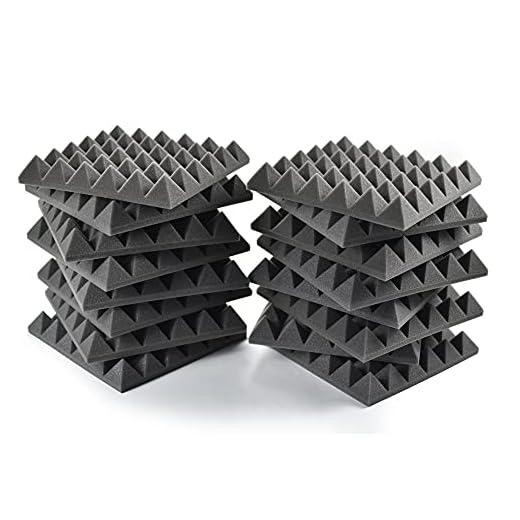 AcousPanel Espuma Acústica Piramidal 16 paneles de 245x245x40mm Gris Antracita