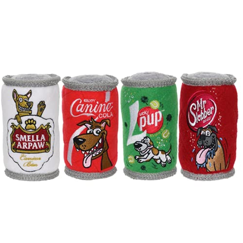 TUFFY - Worlds Tuffest Soft Dog Toy -Soda Beer Can- Squeakers - Multiple Layers Made Durable Strong Tough