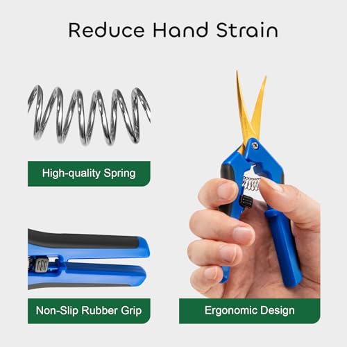 image for GROWNEER 6 Packs 6.5 Inch Pruning Shears with Curved Blades Trimming S
