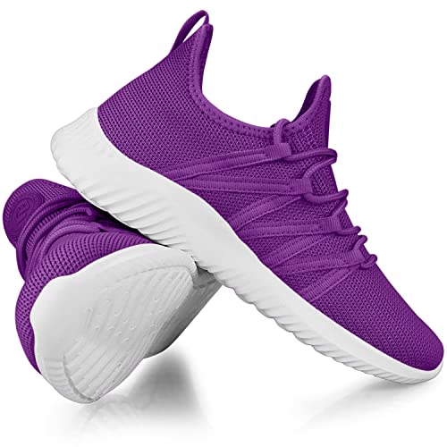 Image of Feethit Womens Slip On Running Shoes Breathable Walking Shoes Lightweight Gym Workout Shoes Non Slip Fashion Sneakers