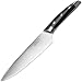 Chef Knife - Kitchen Knife 8 Inch - Sharp Stainless Steel Blade - Professional Quality - Rust-Proof Dishwasher-Safe - Black Gift Box Included