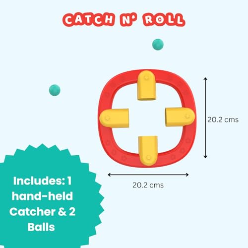 Image of Catch N' Roll Hand Eye Coordination & Reflex Game for Kids 3-7 Years | Improves Focus, Balance & Reaction Time | Develops Gross Motor Skills | Screen-Free Indoor & Outdoor Active Play Toy