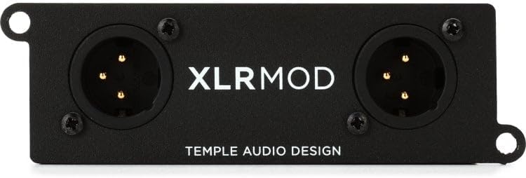Temple Audio XLR MOD - Black Compact XLR Passthrough Module for Templeboard Pedalboards - Male + Male