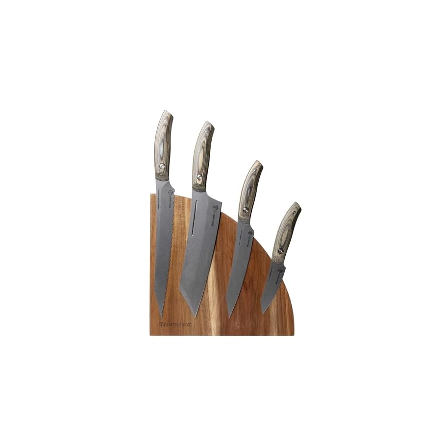 Messermeister-Carbon-5-Piece-Magnet-Knife-Block-Set-Bohler-K110-High-Carbon-Steel-with-a-Ceramic-Stonewash-Finish-Resin-Stabilized-Wood-Handles-Handcrafted-in-Maniago-Italy Messermeister Carbon 5-Piece Magnet Knife Block Set - Bohler K110 High Carbon Steel with a Ceramic Stonewash Finish - Resin-Stabilized Wood Handles - Handcrafted in Maniago, Italy