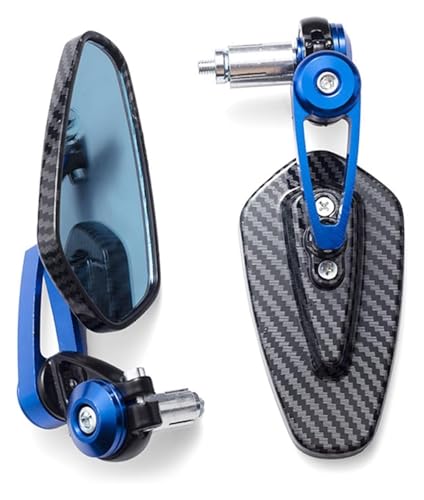 Espejos moto 22mm Kawasaki Z800 Z900 ER6N eliminan reflejos azul manillar