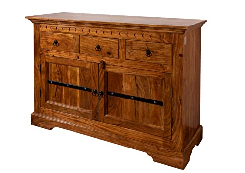 MASSIVMOEBEL24.DE Buffet 120x40 Acacia laqué Miel Oxford #0531