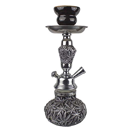 PAIDE Cachimba Forma Marihuana - Shisha narguile Hookah (Gris)