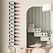 JKsmart 24 Bottles Wall Mounted Wine Rack, Adjustable Height Wine Rack Wall Mounted for Wine Bottles, Liquor, Champagne, Matte Metal Black Wine Wall Rack for Kitchen, Pantry, Bar, Wine Cellar