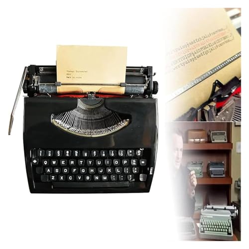 FXLUHAY Máquina de Escribir Manual portátil, Retro inglés mecánico Antiguo, máquina de Escribir Tradicional, procesador de Textos clásico(A)