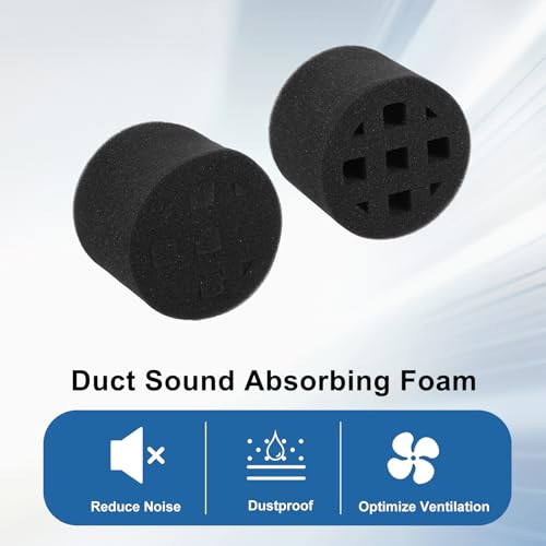 sourcing map Outil d'absorption acoustique pour conduit en ligne (100 mm) – Mousse élastique réduisant le bruit pour isolation phonique – Accessoires pour tuyaux de ventilation ronds, noir – vue 4