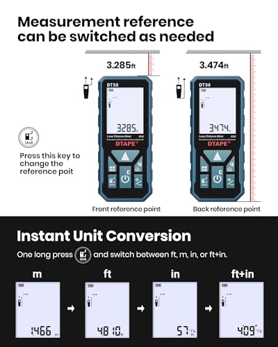 image for Laser Measure, DTAPE 330 Ft Digital Laser Distance Meter, Upgraded Hig