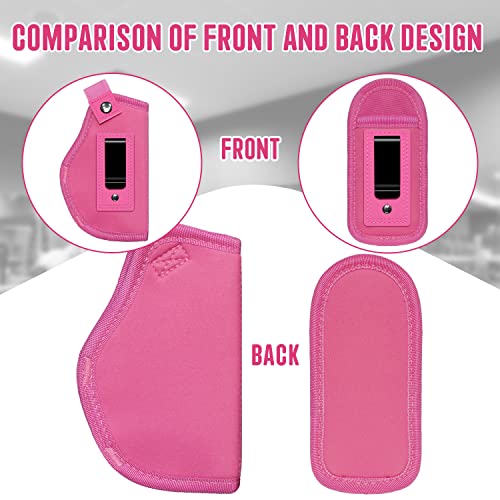 Podfan Universal Gun Holsters For Men/Women,Iwb 9Mm Pistols Holster Right Left Handed,Concealed Carry,Fits S&W M&P Shield Glock 9/40 P320 17 19 26 27 42 43,Similar Handguns (Pink-Right Hand) #TOP6