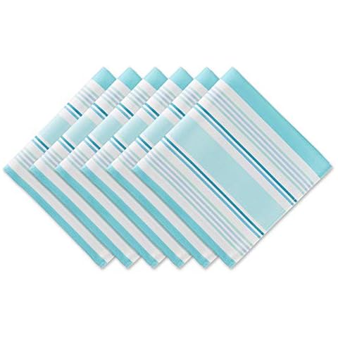 DII Beach Stripe Polyester Napkin Set of 6 Cover