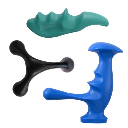 Fleymu 3 Piezas Herramienta de Masaje de Tejido Profundo, Masajeador de Puntos de Activación de Espalda, Mini Masajeador de Pulgar, Masajeador Manual, para Espalda, Cuello, Brazos y Piernas