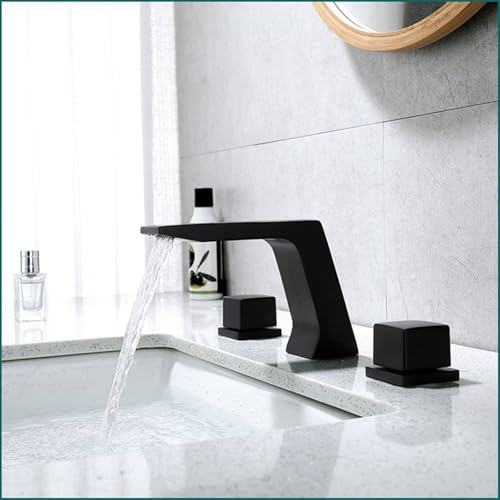 Robinets de cascade à 3 trous avec double levier eau chaude et froide - 5