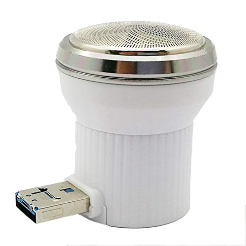 Mini-Rasiermesser USB-Handy Multifunktions tragbare elektrische Herrenrasierer für Reiserasierer (weiß)