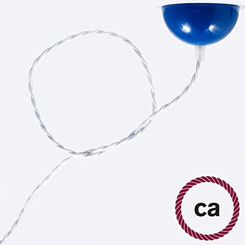 CA Creative Cables White Rayon Covered Twisted Electric Cable 2x18 AWG – TM01-164ft, 2 x 18 AWG