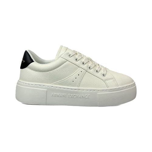 Armani Exchange Chunky XDX179 Damenschuhe aus Leder, Weiß, 36 EU