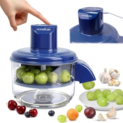 Image of HOMEBASIC Automatic Fruit & Vegetable Peeler Machine| Rechargeable Electric Peeler with 5-Leaf Stainless Steel Blade, 1300mAh Battery, One-Touch Operation Peeler for Home, Shop & Restaurant