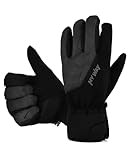 Fahrradhandschuhe Winter [Mit 3M Thinsulate Insulation], Fahrrad Handschuhe Herren Damen, Ski Handschuhe Wasserdicht Touch Screen Anti-Rutsch Full Finger Handschuhe für Laufen, Fahren, Radfahren