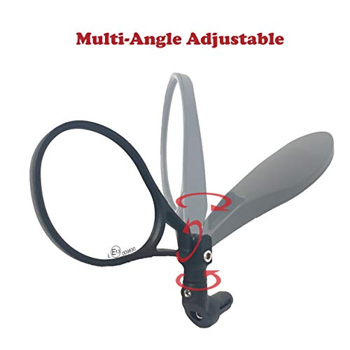 Hafny E13 Approved E-Bike Mirror, Large Surface Bar End Bike Mirror, Hd Automotive Glass Bicycle Mirror, Safe Blast-Resistance Cycling Mirror #TOP2