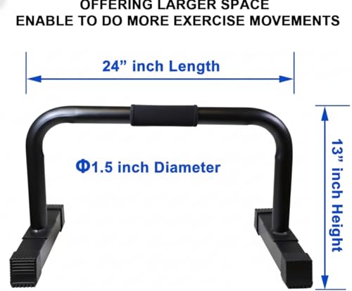 Image of IBS Professional Heavy-Duty Steel Parallette Bars - Ultimate Calisthenics & Dip Station