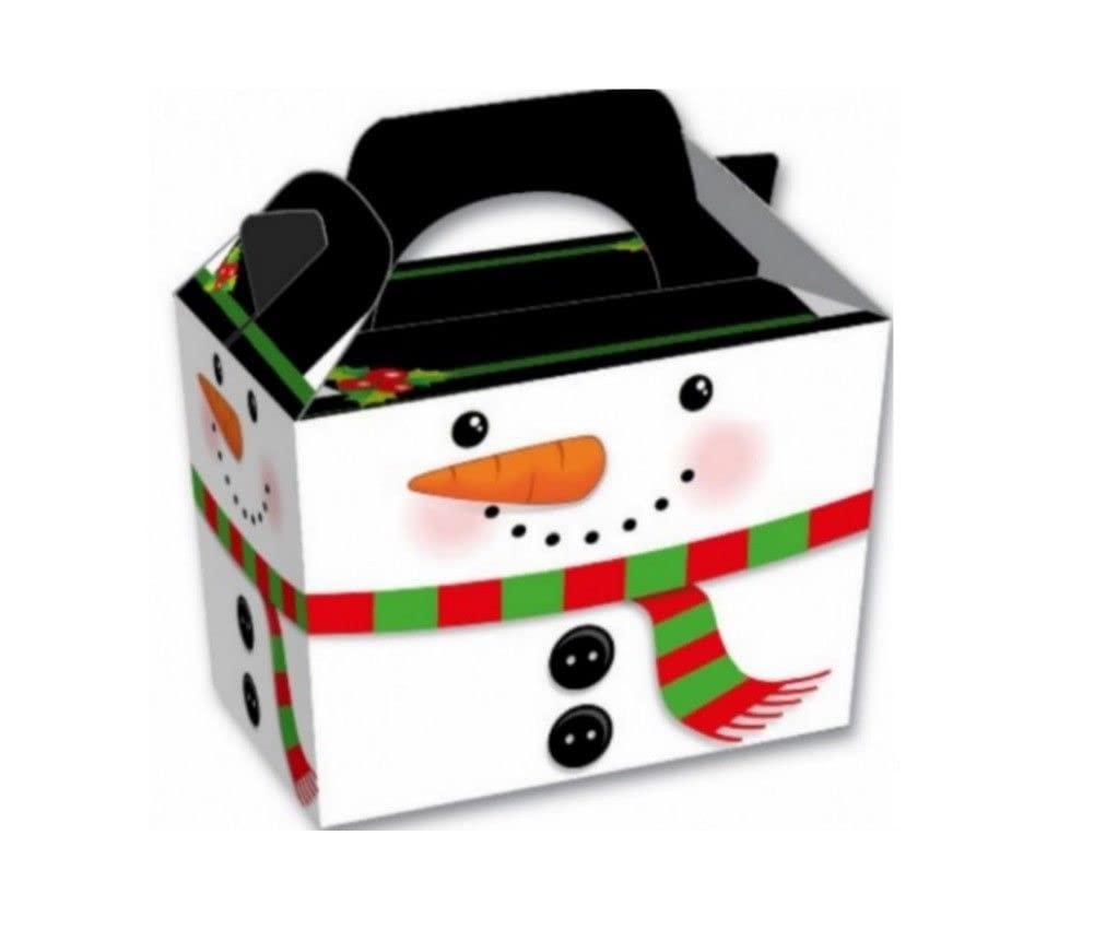 MustBeBonkers Childrens Kids Christmas Party Food Boxes (Snowman, 10) — image 1