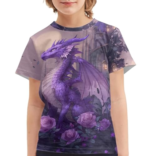 Image of Kids Graphic T-Shirt Boys Girls Novelty Tees Top Short Sleeve Shirts Summer Blouses 3-16