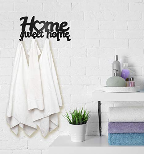 Sirholdeertowelhooksforbathroomwallmountedtowelrackforwalltowelholderforbathroomwallwithhomesweethomesignmatteblackbathroomaccessoriesheavydutywallhangers  Urban Country Home Decor Sirholdeer towel hooks for bathroom wall mounted towel rack for wall towel holder for bathroom wall with home sweet home sign matte black bathroom accessories heavy duty wall hangers  urban country home decor