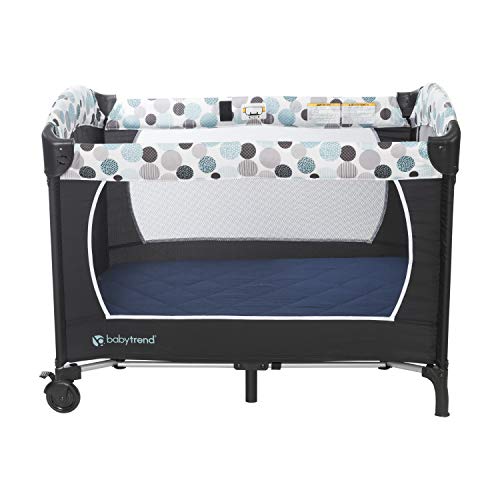 Image of Dark Navy Blue Pack n Play Quilted Mattress Sheet Ultra-Soft, Comfortable Portable Crib Mattress Sheet for Baby Boys; Playpen or Mini Crib Fitted Sheet with Quilted Top