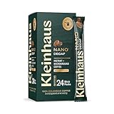 Kleinhaus Decaf Nano Instant Coffee Packets + Microground | 100% Colombian Arabica Coffee | Freeze dried | Fresh Brewed Taste | 24 Single-Serve Packets