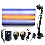 WAGX Upgrade PDR Light, Paintless Dent Repair Tool, Automobiles Body Dent Reflector Line Board with 6 Strong Light LED Testing Light, Lithium Battery - for Car Body Dent Removal