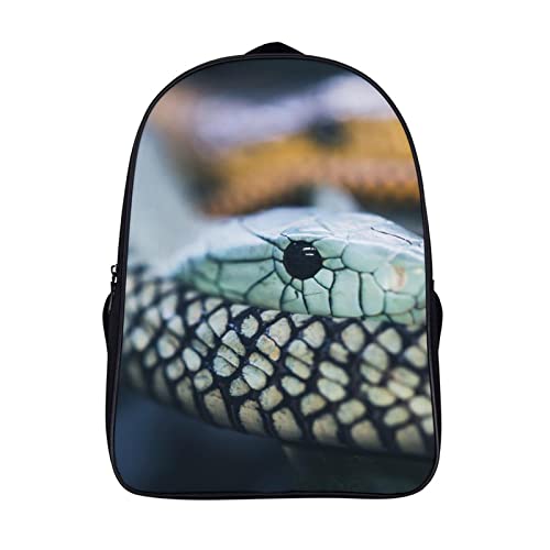 Sac d'école unisexe imprimé serpent 40x28x16cm pour ados
