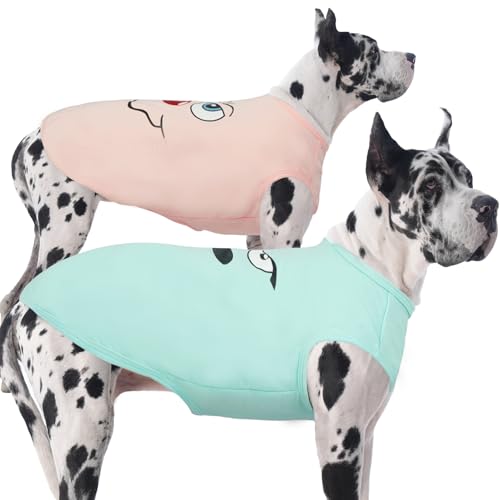IECOii 2 Pack Pet Tank Top Tee Sleeveless| Medium |Summer Dog Clothes Apparel,Pet Funny Costume Doggy T-Shirts Clothing for Small Dog Puppy Outfit Keep Body Heat Hot Weather Daily Walk, Navy