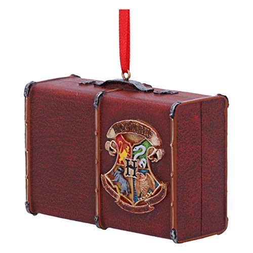 Nemesis Now Officially Licensed Harry Potter Hogwarts Suitcase Trunk Hanging Ornament, Brown, 8.5cm - Image 2