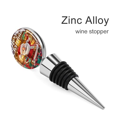 Bouchon de vin silicone Père Noël idéal pour animer vos tables de bar - 4
