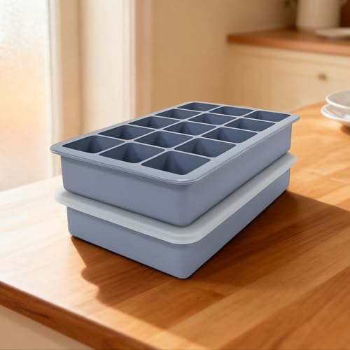 Pack de 4 moldes de silicona para cubos de hielo con tapa miniatura 3