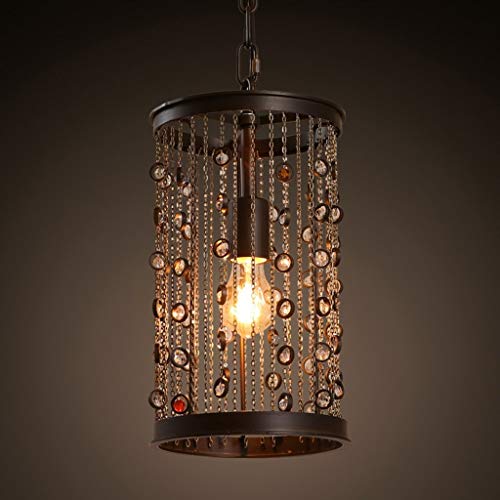 Lampe murale en fer forgé rétro et suspension cristal de haute qualité