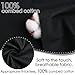 Black Cotton Fabric, Natural 100% Cotton Poplin Fabric by The Yard 59 Inches Wide Lining Fabric for Sewing Apparel Cloth Soft Embroidery Quilting, 1 Yard
