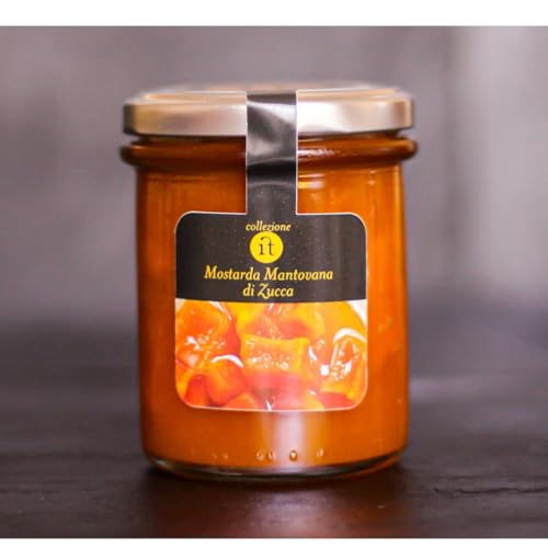 Mostarda Mantovana di Zucca Collezione 220 gr - Conserve Artigianali Lombardia, Senza Conservanti (220 gr, 1, unità)
