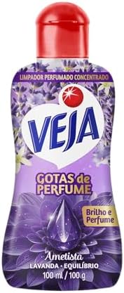 Veja Gotas de Perfume Ametista Lavanda Limpador Perfumado Concent...