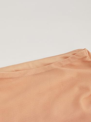 CIDER Tank Top Crop Tops for Women Mock Neck Casual Sleeveless Slim Fitted Ruched Mesh Summer Going Out Trendy Tops3