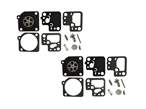Carburetor Repair/Rebuild Kit Replaces ZAMA RB-186 For Stihl HS46 HS56 hedge trimmer ZAMA C1T-S195 (Pack of 2)